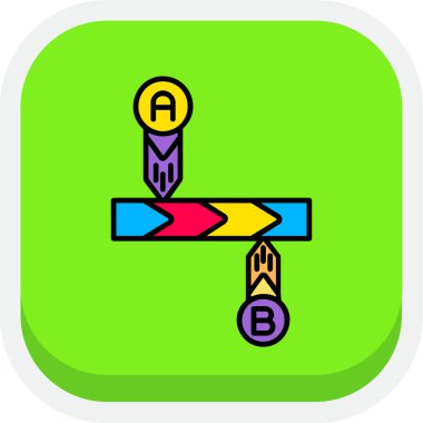 B harfi simgesinin vektör illüstrasyonu