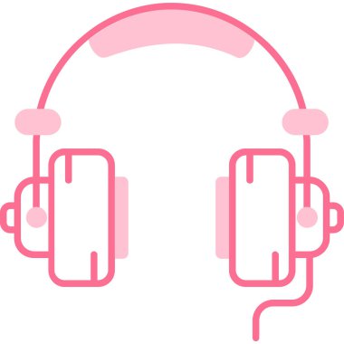 kulaklık simgesi, basit vektör illüstrasyon tasarımı