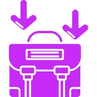 Çanta. Web simgesi basit illüstrasyon