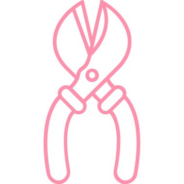 Makas simgesi. Web için makas vektör simgelerinin özet çizimi