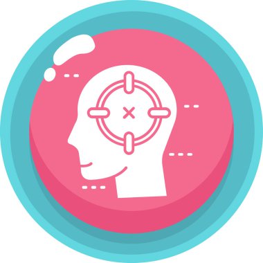 Zihinsel sağlık düzlüğü ikonu, düşünme, düşünme, düşünme, beyin