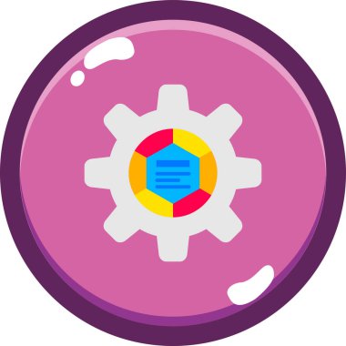 dişli ağ simgesi basit tasarım