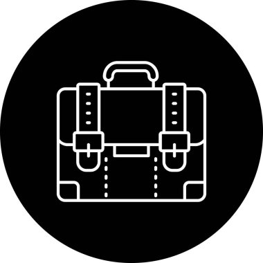 Sırt çantası. Web simgesi basit illüstrasyon