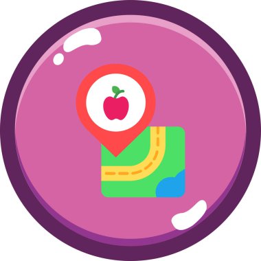 konum pin haritası simgesi düz biçimli