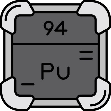 Kimyasal element simgesi, vektör illüstrasyonu