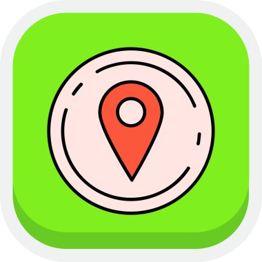 konum belirleyici simgesi, vektör illüstrasyonu