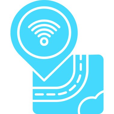 WIFI Vektör Kabartma Simgesi Tasarımı