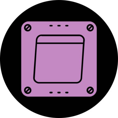 Swtich Neon siyah kabartma vektör resimleme