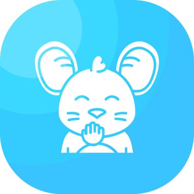 şirin bebek yüzü ikon vektör çizimi tasarımı