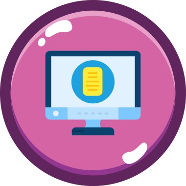 Bilgisayar. Web simgesi basit illüstrasyon