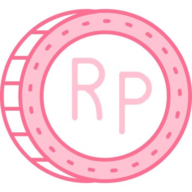 Ruble madeni para. Basit resimleme