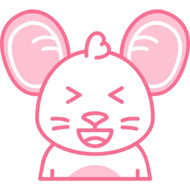 hayvan yüzü simgesi ana hat biçiminde