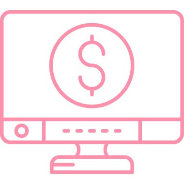 Dolar. Web simgesi basit tasarım