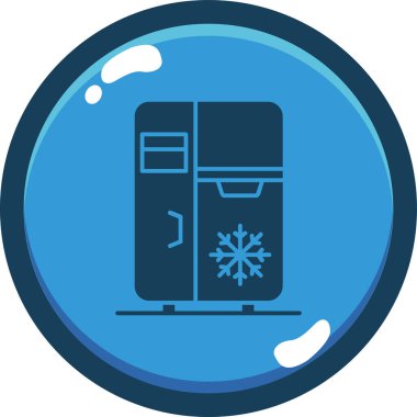 Soğuk buzdolabı ikonu. vektör illüstrasyonu