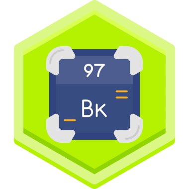 Düz stil kimyasal elementin simgesi. Basit renk ve modern tarz tasarımı. Vektör çizimi. tasarım için kullanılabilir.