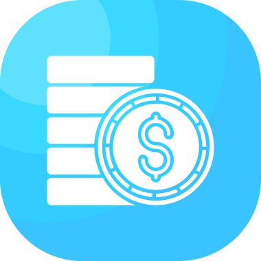 Para Vektörü Kabartma Simgesi Tasarımı