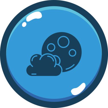 Ay. Web simgesi basit illüstrasyon