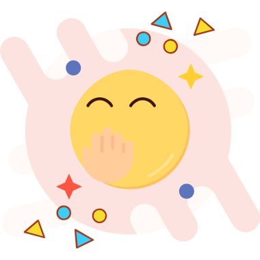 Güneş ve yıldızlar simgesi, vektör illüstrasyonu