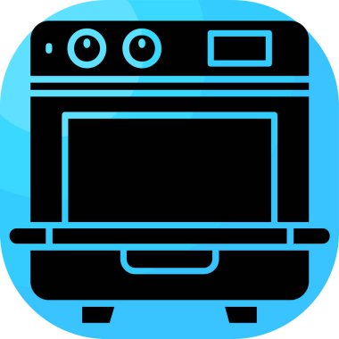 Mutfak fırını ikonu. vektör illüstrasyonu