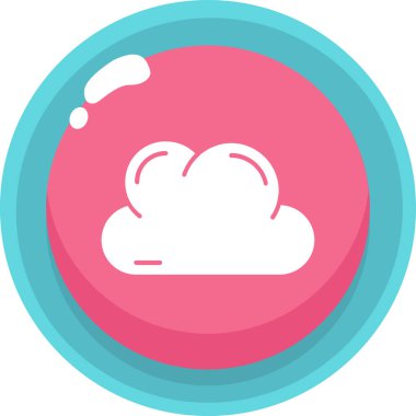 Bulut. Web simgesi basit illüstrasyon