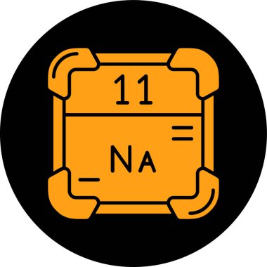 Bir kimyasal elementin vektör çizimi