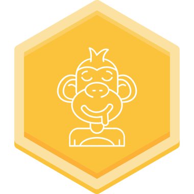 Maymun kafalı maymun. vektör illüstrasyonu