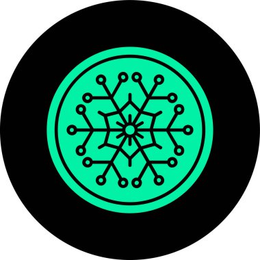 kar Tanesi simgesi vektör çizimi