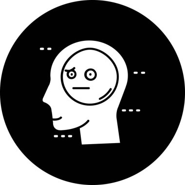 İnsan baş vektör simgesi