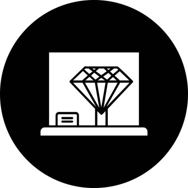 Elmas simgesi vektör illüstrasyonu