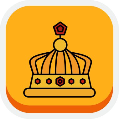 taç simgesi vektör illüstrasyonu