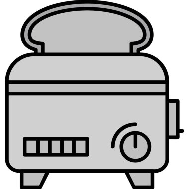 Tost makinesi ikonu. Web için tost makinesi vektör simgelerinin özet çizimi