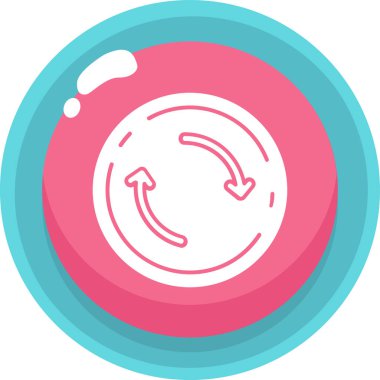 Yuvarlak bir simgenin vektör illüstrasyonu