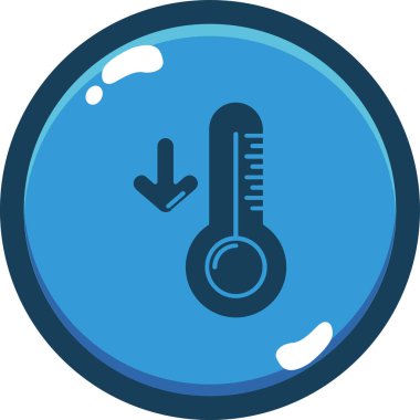 Sıcaklık termometre sıcaklığı simgesi düz biçiminde
