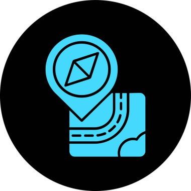 harita simgesi vektör illüstrasyonu