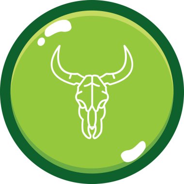 Moda çemberindeki boğa simgesi izole arkaplan