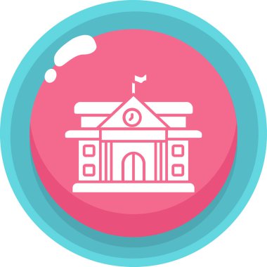 Bina. Web simgesi basit illüstrasyon