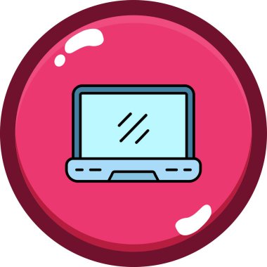 Bilgisayar. Web simgesi basit illüstrasyon