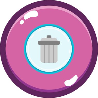 Çöp kutusu vektör simgesi