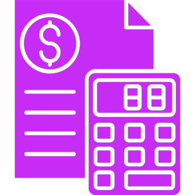 Hesap makinesi. Web simgesi basit illüstrasyon