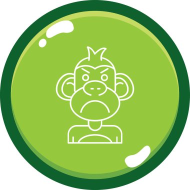 maymun ikon vektör illüstrasyonu