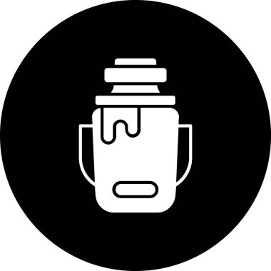 Bir şişe simgesinin vektör illüstrasyonu