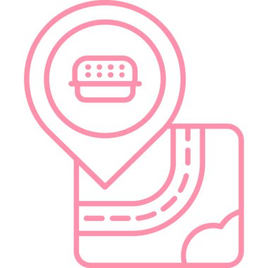 Harita iğnesi. Web simgesi basit illüstrasyon