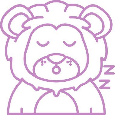 uykucu ayı uyku simgesi - ana hatlar biçiminde