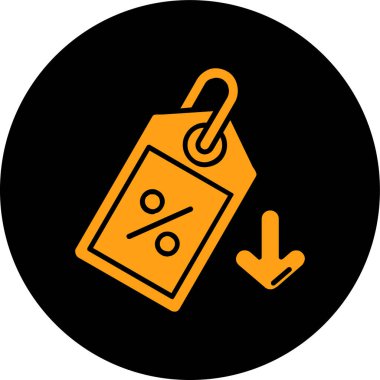 Taslak biçiminde indirimli fiyat etiketi simgesi