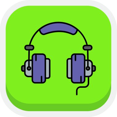 vektör kulaklık simgesi