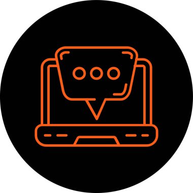 Dizüstü bilgisayar simgesi vektör çizimi