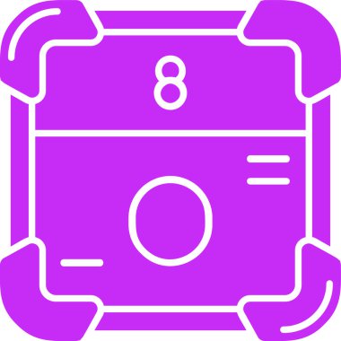 Sekiz numaralı simge, vektör illüstrasyonu