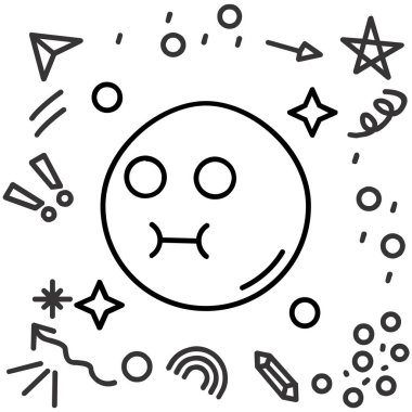 Sevimli bir ayın çizgi simgesi