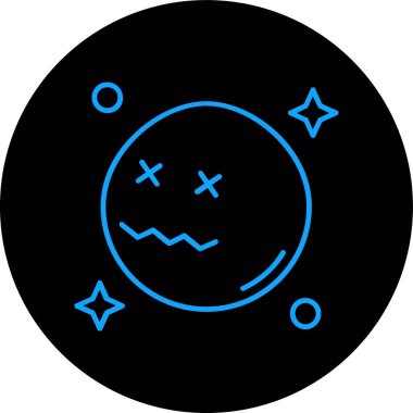 Bir ay simgesinin vektör illüstrasyonu