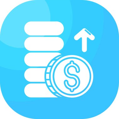 Dolar işareti. Web simgesi basit illüstrasyon